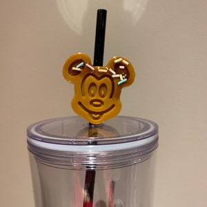 Large Mickey Waffle Inspired Straw Topper