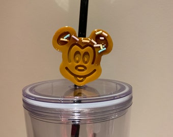 Large Mickey Waffle Inspired Straw Topper