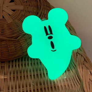 Mickey Ghost Inspired Glow In The Dark Dangle Bag Charm