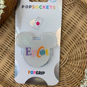 EPCOT Inspired Mouse Ears Sparkly Phone Grip Magnet Hair Clip