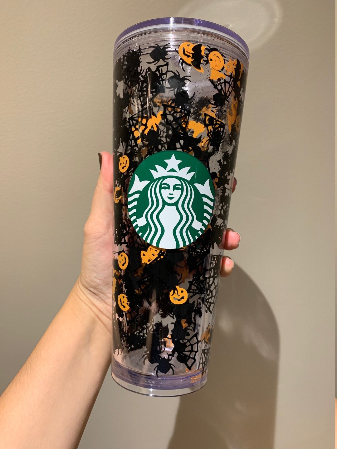24 Oz. and 16 Oz. Starbucks Tumbler Halloween Floating Glitter Liquid
