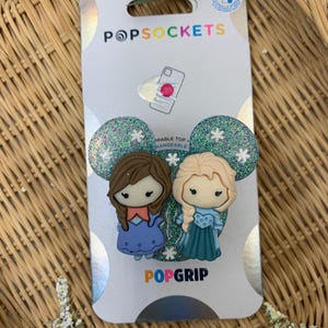 Anna and Elsa Inspired Mouse Ears Phone Grip Magnet Hair Clip
