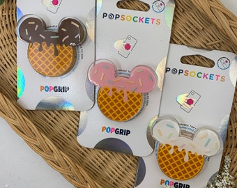 Mouse Ears Ice Cream Inspired Phone Grip/Pin/Hair Clip/Magnet