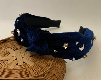 Sorcerer Mickey Wizard Hat Inspired Velvet Top Knot Headband