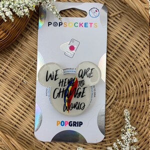 Captain EO Inspired We Are Here to Change the World Phone Grip Magnet Hair Clip