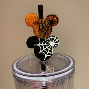 Large Mickey Spider Web Inspired Straw Topper