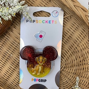 Simba Inspired Mouse Ears Sparkly Phone Grip Magnet Hair Clip