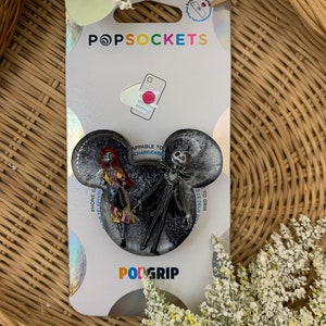 Jack and Sally Nightmare Inspired Mouse Ears Phone Grip Magnet Hair Clip