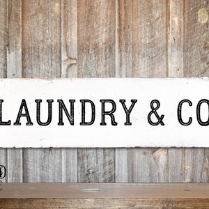 Rustic Laundry Room decor Modern Farmhouse decor Laundry sign Vintage laundry room rustic chic sign black and white sign Fixer Upper style