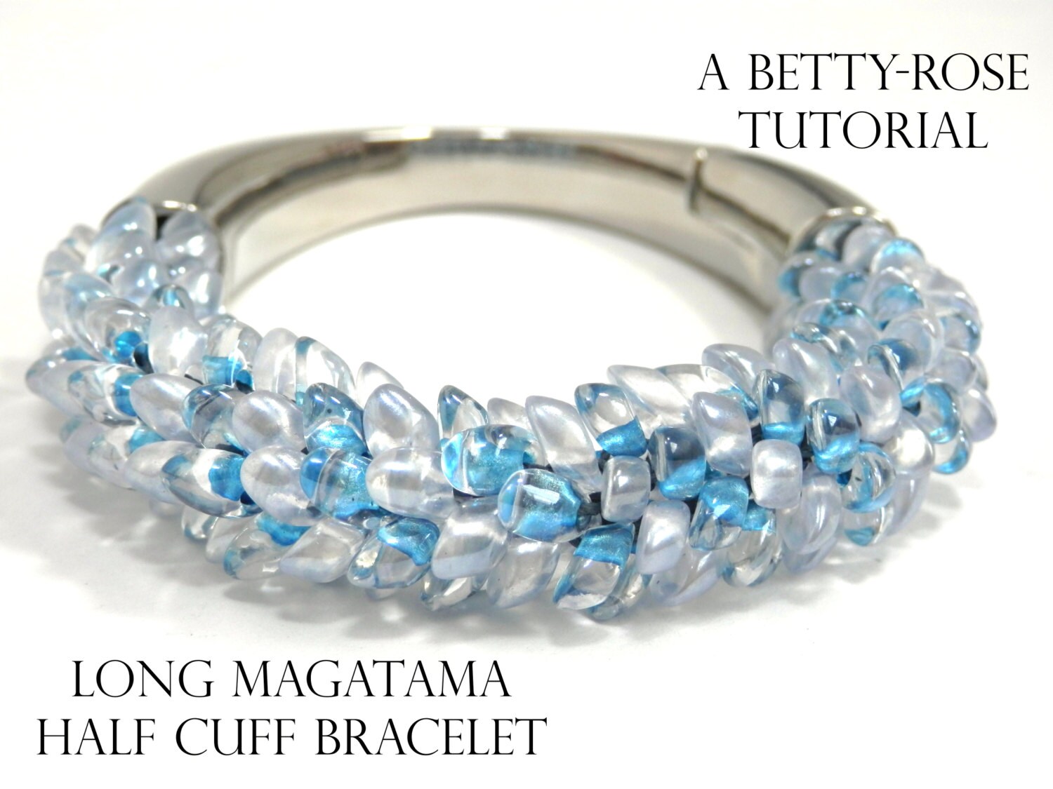 Tutorial for Beaded Kumihimo Half Cuff Bracelet With Long Magatama