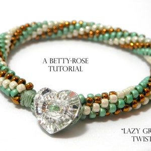 Tutorial for Tri-Colour Lazy Twist Kumihimo Bracelet with Seed beads Instant Download PDF Beading Pattern