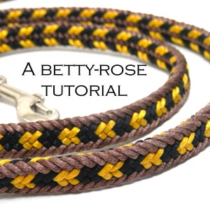 Tutorial for Kumihimo Paracord or Rattail Dog Leash Lead - Flat braiding Instant Download PDF Beading Pattern