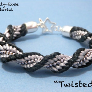 Tutorial for Beaded Twist 16 strand Kumihimo Bracelet with Seed beads Instant Download PDF Beading Pattern