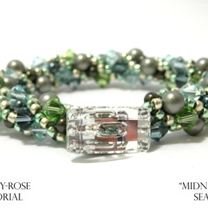 Tutorial for Crystal Twist Kumihimo Bracelet with Seed beads Instant Download PDF Beading Pattern