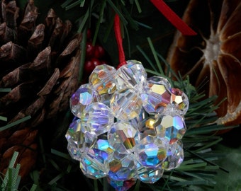 Tutorial for Christmas Beaded Bauble Sphere Instant Download PDF Beading Pattern