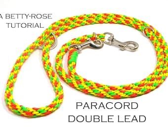 Tutorial for Kumihimo Paracord Dog Double Leash Lead - Police Dog Lead Style - Instant Download PDF Beading Pattern