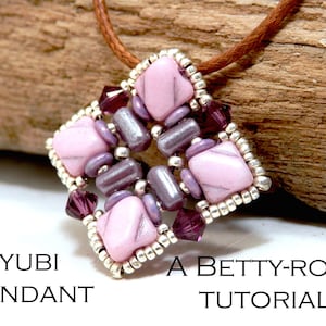 Tutorial for Yubi Pendant made with Silky beads Instant Download PDF Beading Pattern