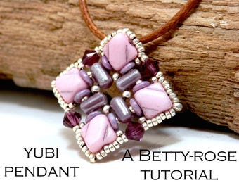 Tutorial for Yubi Pendant made with Silky beads Instant Download PDF Beading Pattern