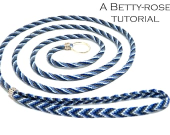 Tutorial for Kumihimo Dog Leash Lead 16 strand - Flat and Round braiding Instant Download PDF Beading Pattern