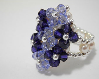 Tutorial for Fancy Flower Ring Instant Download PDF Beading Pattern