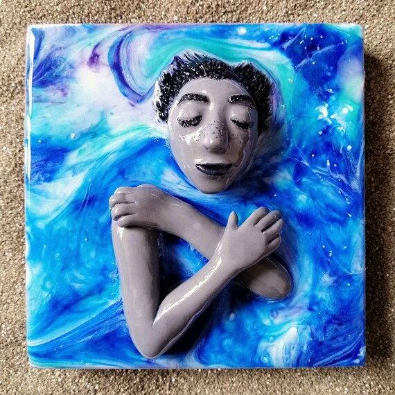 Lady in the Water Resin Art X Sculpture Etsy