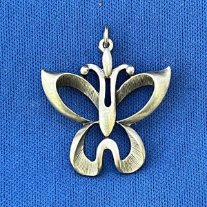 Beautiful Silver Toned Butterfly Shaped Fashion Pendant