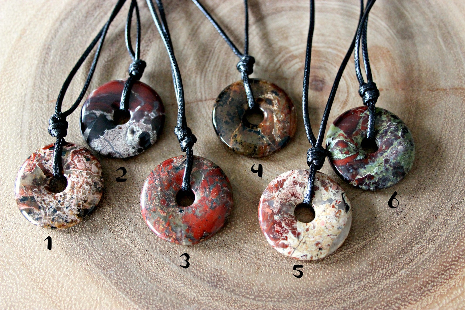 Circle Stone Necklace / Donut Stone Necklace/stone Necklace Etsy Canada