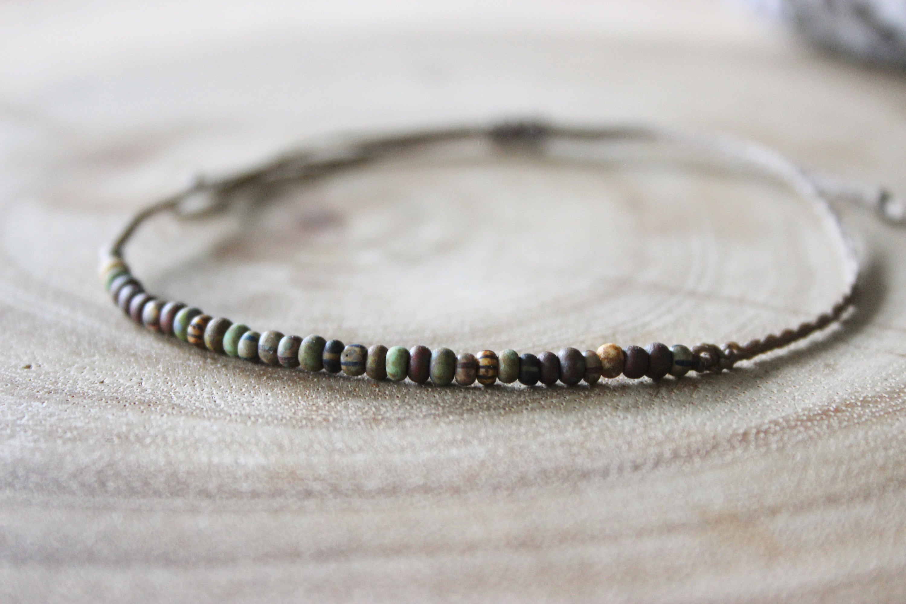Seed Bead Bracelet, Small Bead Bracelet, Beaded Cord Anklet, Unique Bracelet, Multi colour Bead Bracelet for Gift, Everyday Jewelry Gift
