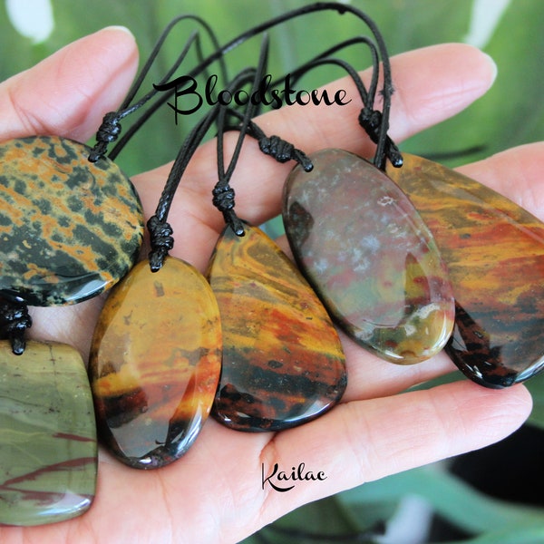 Bloodstone Necklace Etsy