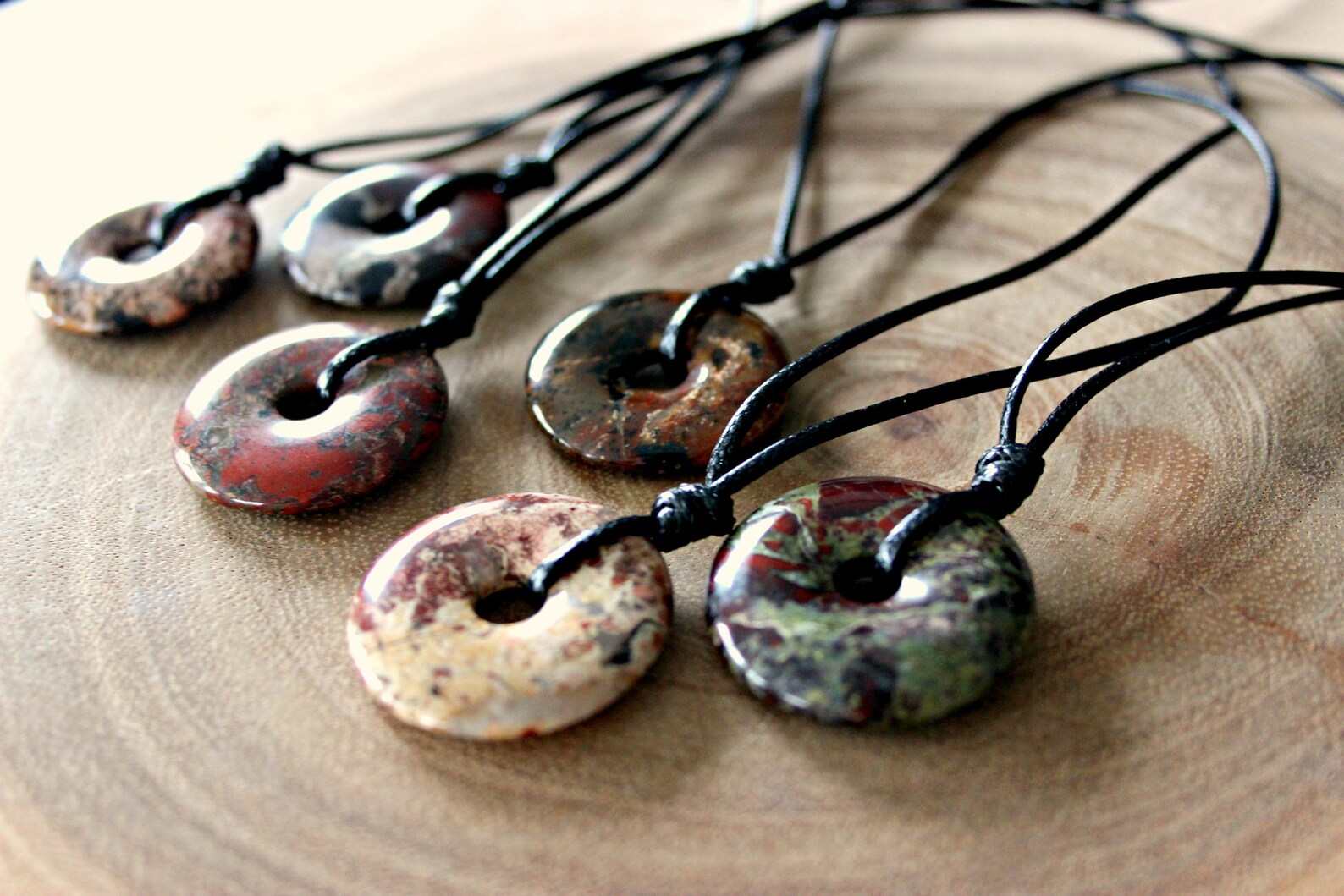 Circle Stone Necklace / Donut Stone Necklace/stone Necklace Etsy Canada