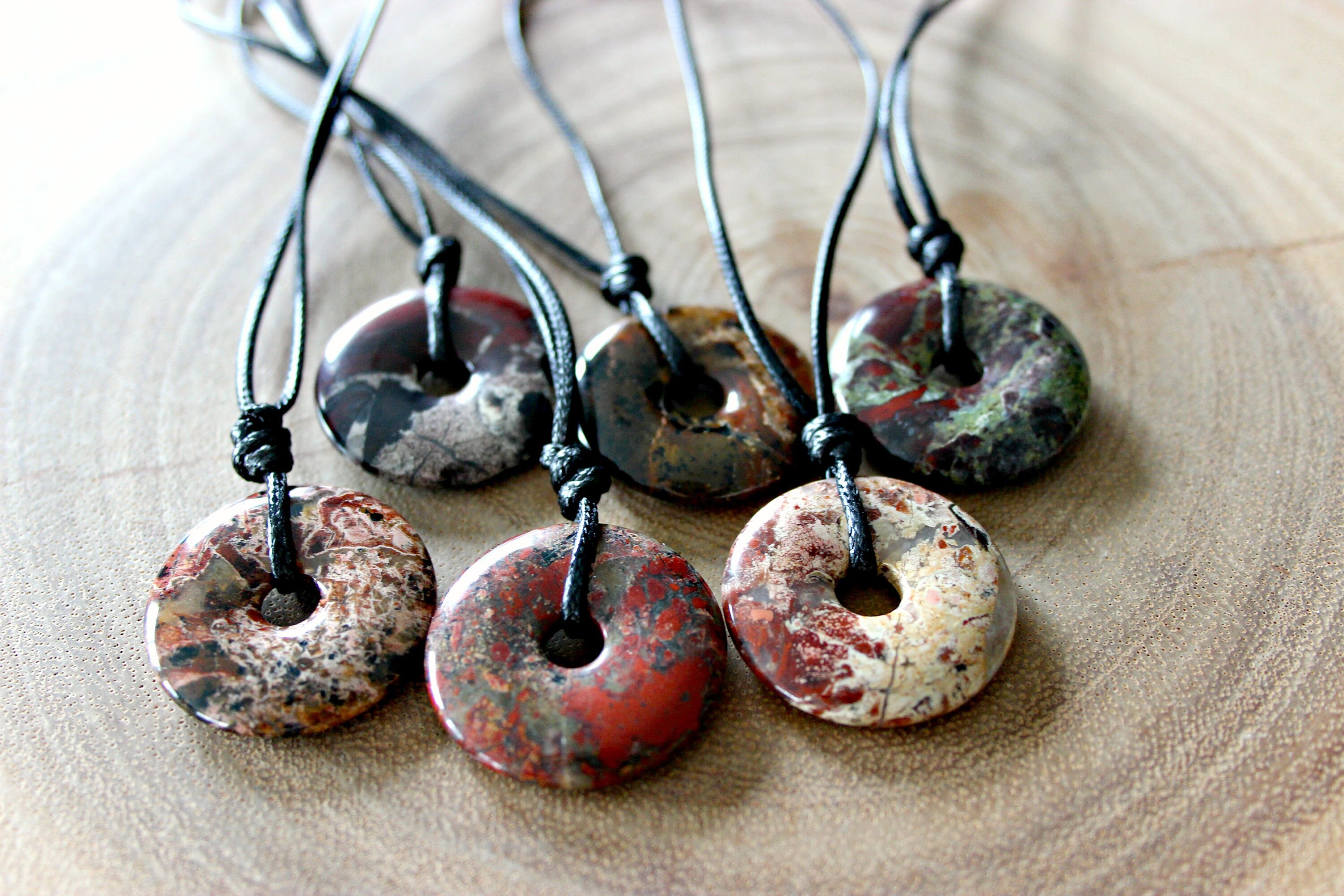 Circle Stone Necklace / Donut Stone Necklace/stone Necklace Etsy Canada