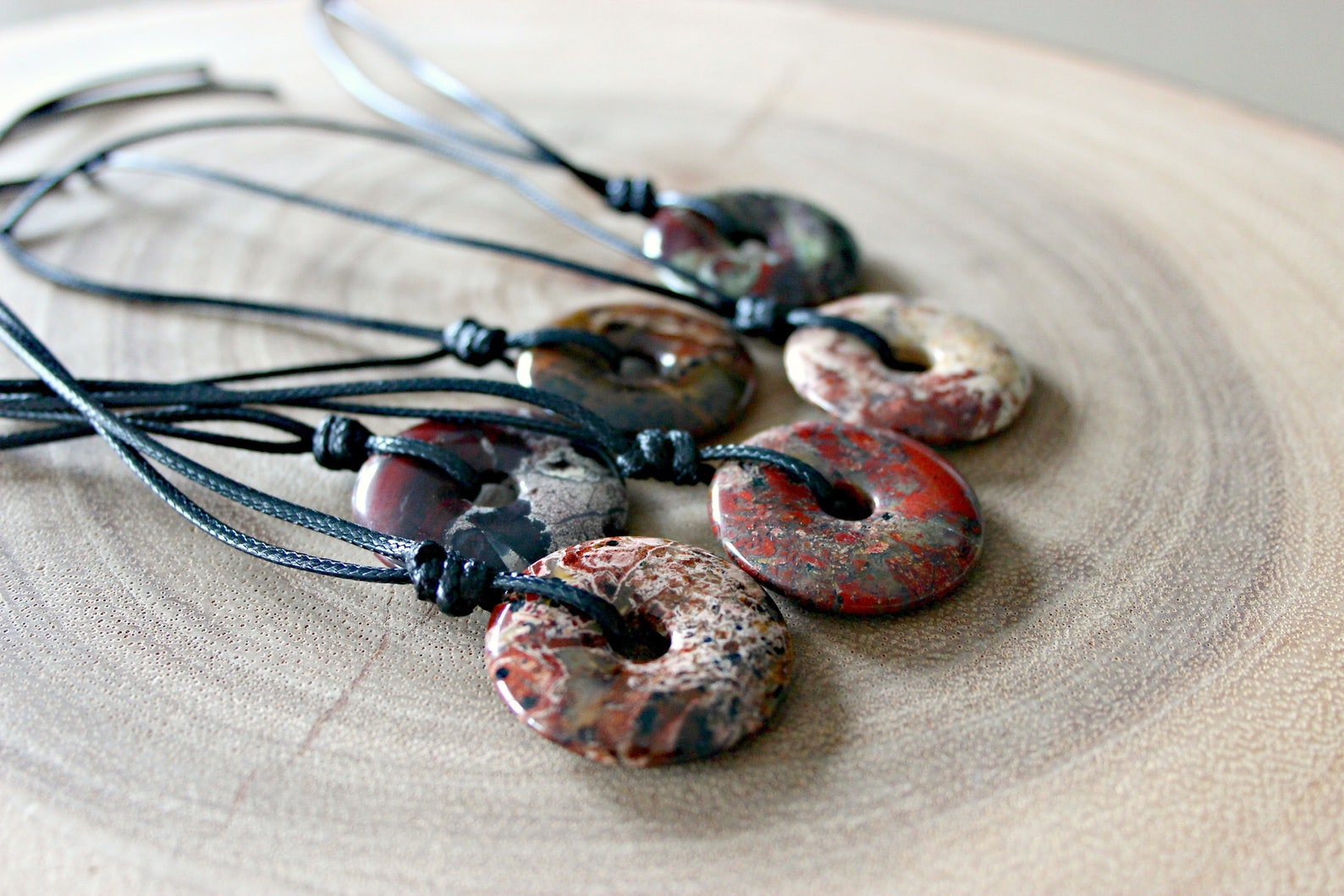 Circle Stone Necklace / Donut Stone Necklace/stone Necklace Etsy Canada