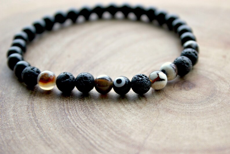 Onyx Evil Eye Bracelet/Evil Eye Stone Beaded Bracelet Etsy