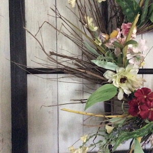 Faux 6-fach Fensterrahmen, rustikale Bauernhaus-Wanddekoration