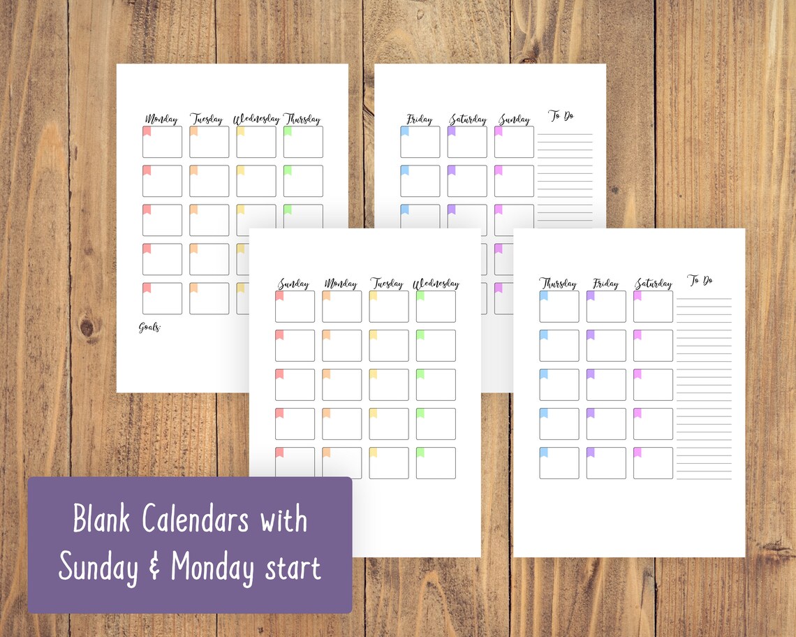 Printable Student Planner Rainbow A5 and Half Letter | Etsy