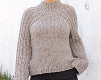 Knit Chunky jumper, women sweater, Alpaca wool pullover, handmade knitwear,  gift for her