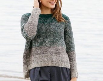 Knit sweater, Alpaca Silk jumper, pullover, women knits, woman sweater, made to order