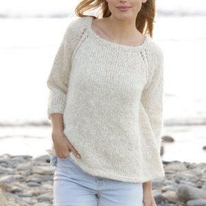 Knit women alpaca  silk sweater,  jumper, pullover, women knitwear, hand knit, handmade, gift for her