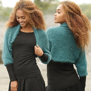 knit alpaca shrug, wool bolero, mohair like soft and light hand knit knitwear, gift for her