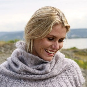 Knit Alpaca silk neck warmer, luxurious knitwear, women gift, lightweight