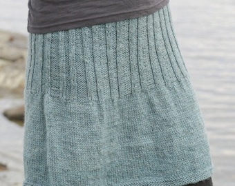 Knit wool skirt, 100% wool superwash