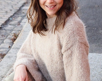 Handmade Alpaca Silk Knit Sweater, Made to Order