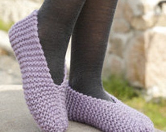 Wool Slippers, hand knit, Garnstudio Drops design