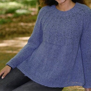 Knit Alpaca sweater, women knitwear, pullover, made to order, in Drops Alpaca Silk