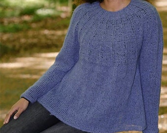 Knit Alpaca sweater, women knitwear, pullover, made to order, in Drops Alpaca Silk