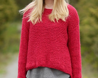Alpaca silk jumper, sweater, blouse, hand made luxury knitwear, gift for her