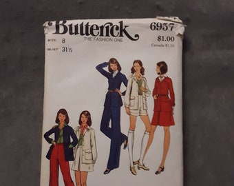 Butterick Pattern no. 6957 Size 8 Miss bust 31 1/2