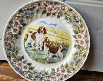 Hunting Dogs Churchill Plate Made in England Designed by Ray Hutchins Porcelain Dinner Plate