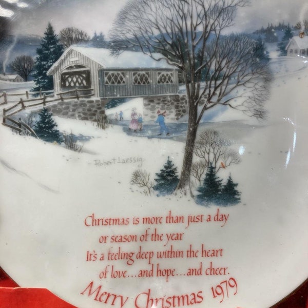 Merry Christmas Plate 1979, by Robert Laessig