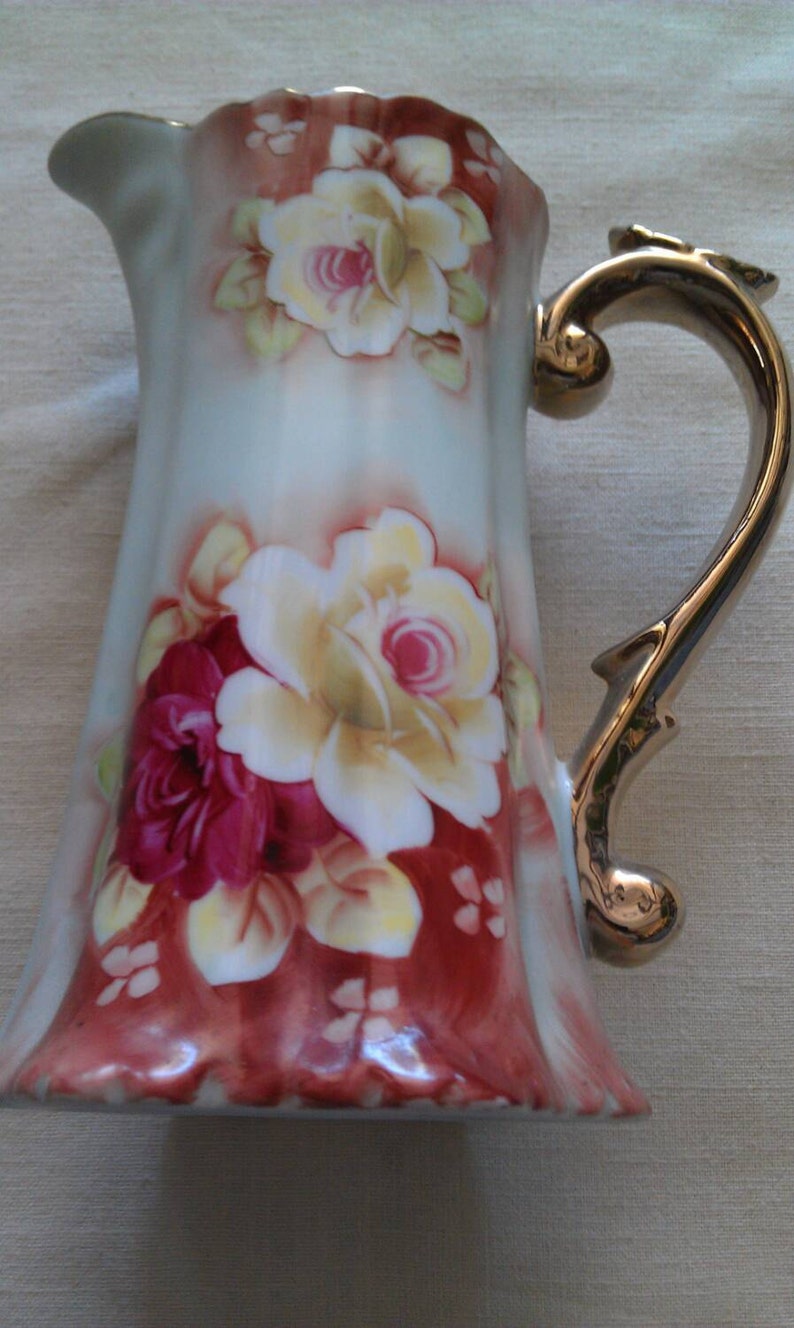 Vintage Nippon Hand Painted Pitcher | Etsy